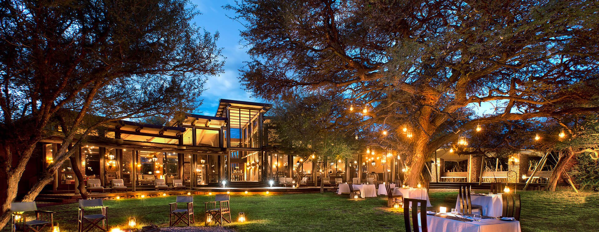 The gorgeous Marataba Safari Lodge at sunset