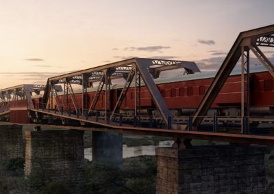 Kruger Shalati Train on a Bridge