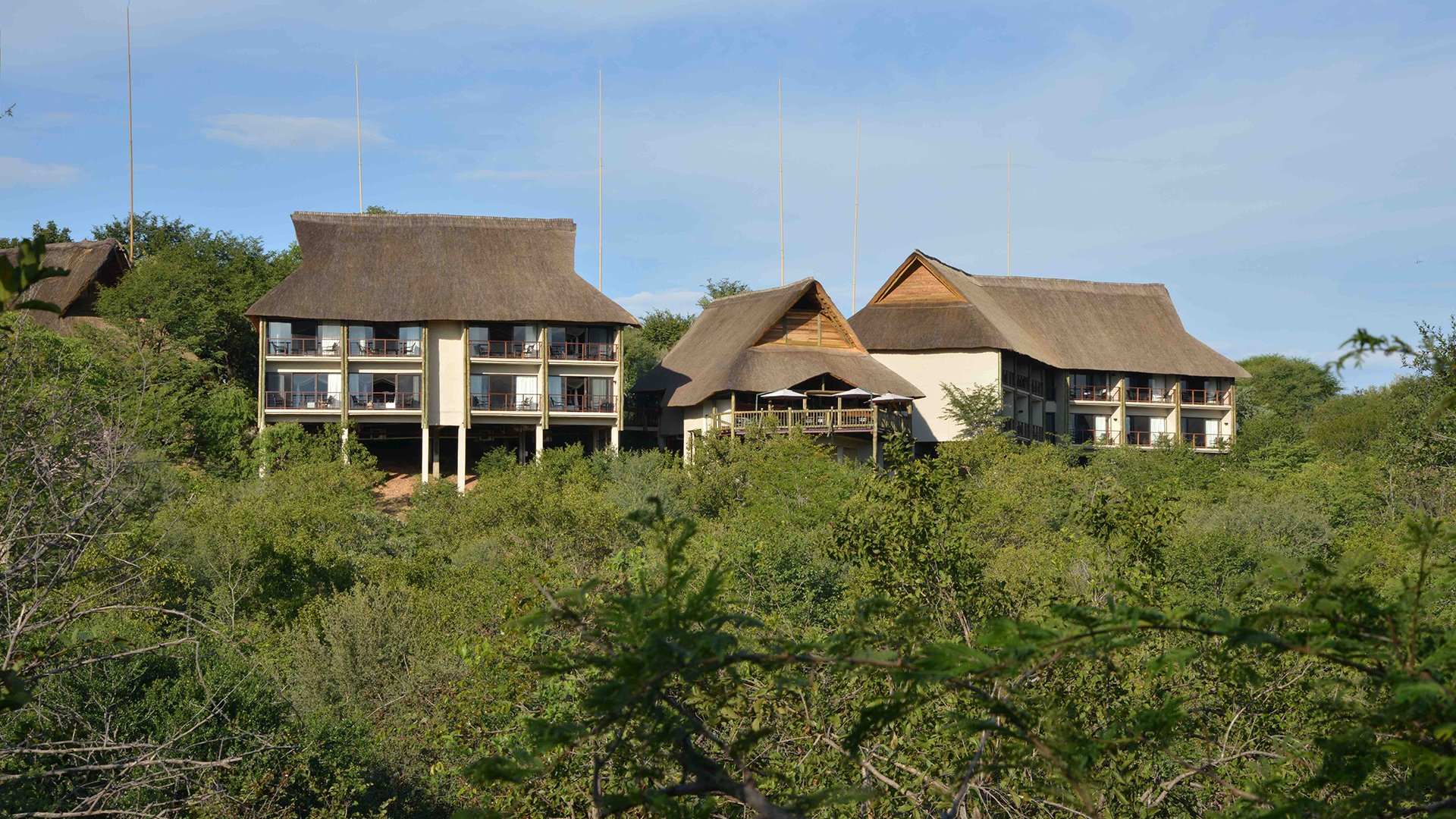 A panoramic view of the Victoria Falls Safari Club