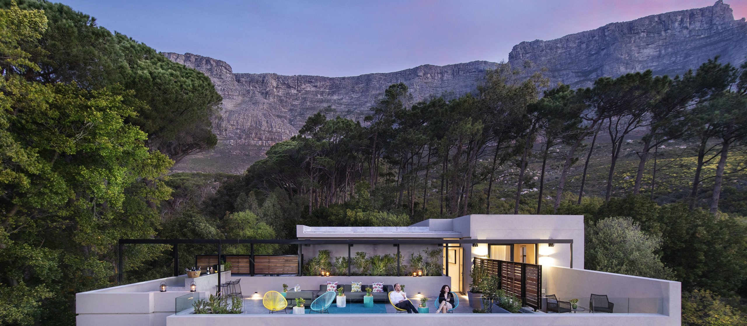 The magnificent view of Table Mountain at the ultra-luxurious Camissa House in Cape Town