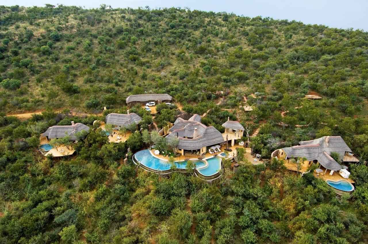 An aerial view of the stunning Molori Safari Camp