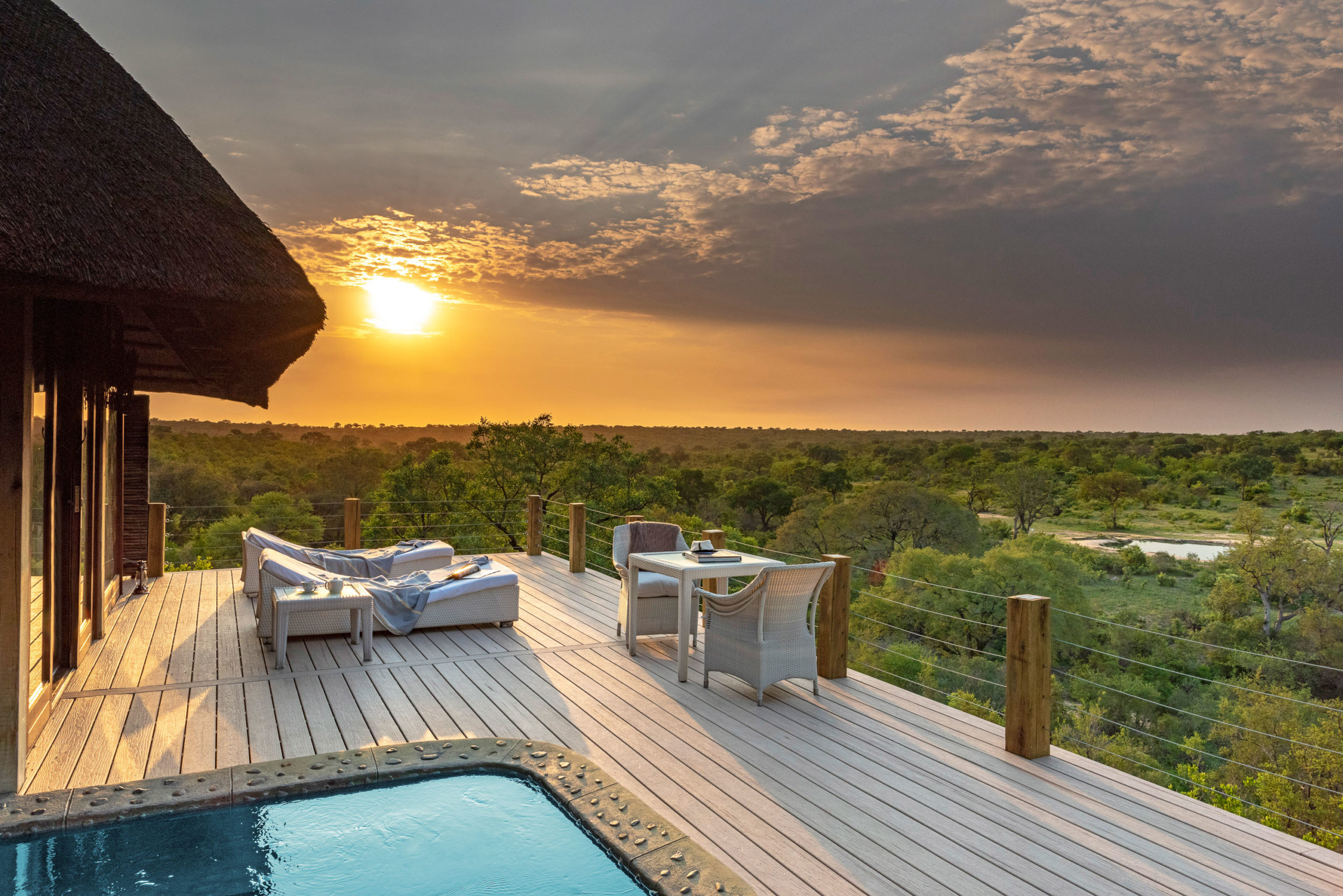 The magnificent views of the wilderness from your luxurious suite at Leopard Hills