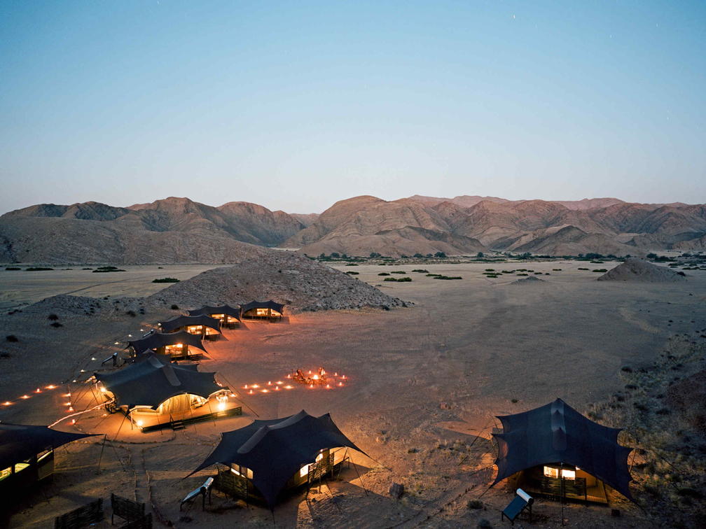 Hoanib Valley Camp at Night