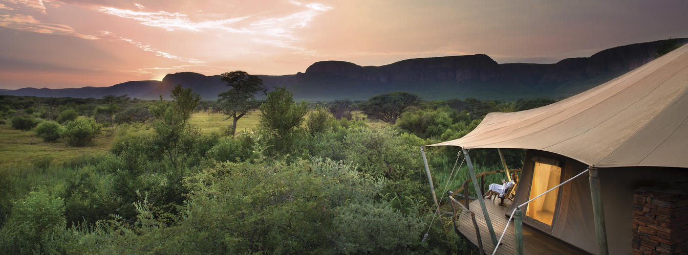 Panorama photo of the Noka Camp at Lepogo Lodge